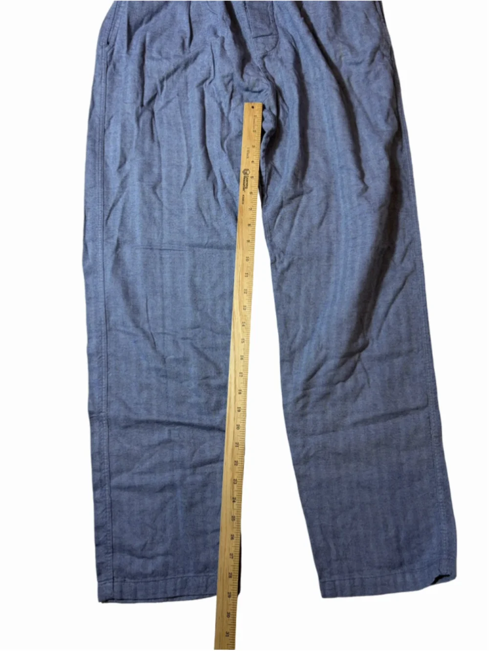 Frette 1860 Blue Herringbone Cotton Pajama Set 2Pc Made Italy Luxury